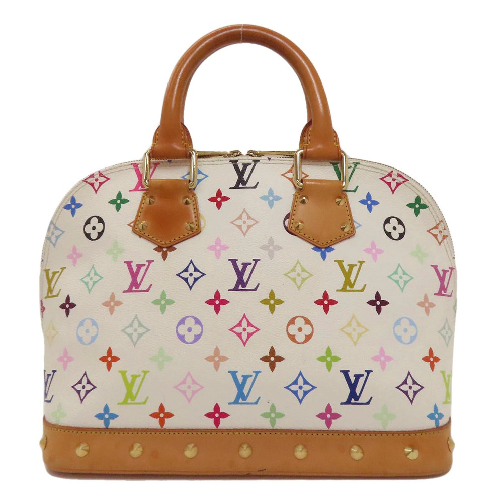 Louis Vuitton Monogram Alma Multicolor Handbag Canvas Brown